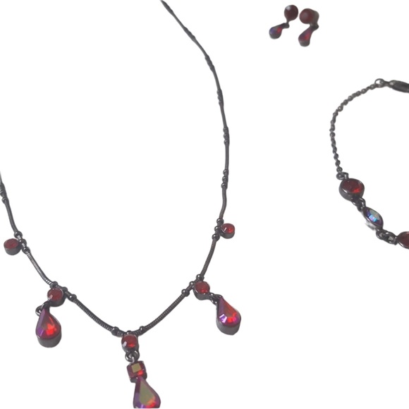 LOFT Jewelry - NEW Ann Taylor Loft Red Necklace Earrings Bracelet